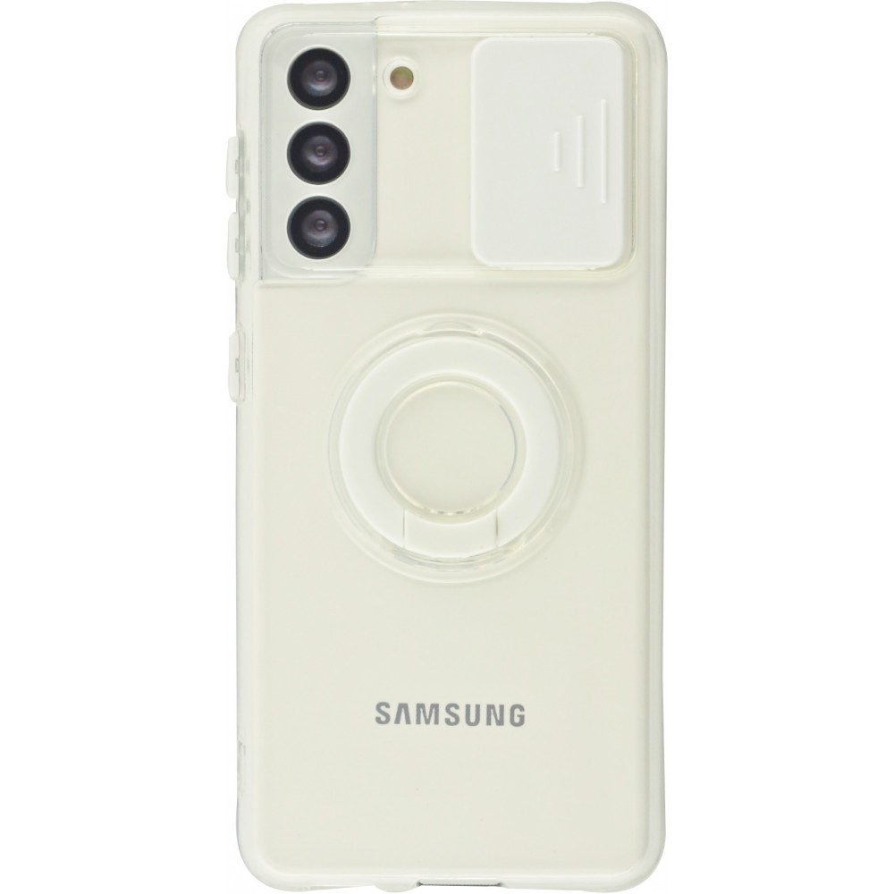 Coque Samsung Galaxy S23+ - Caméra clapet avec anneau - Blanc