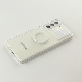 Coque Samsung Galaxy S23+ - Caméra clapet avec anneau - Blanc