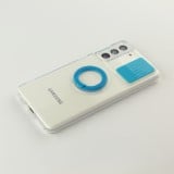 Coque Samsung Galaxy S23+ - Caméra clapet avec anneau - Bleu