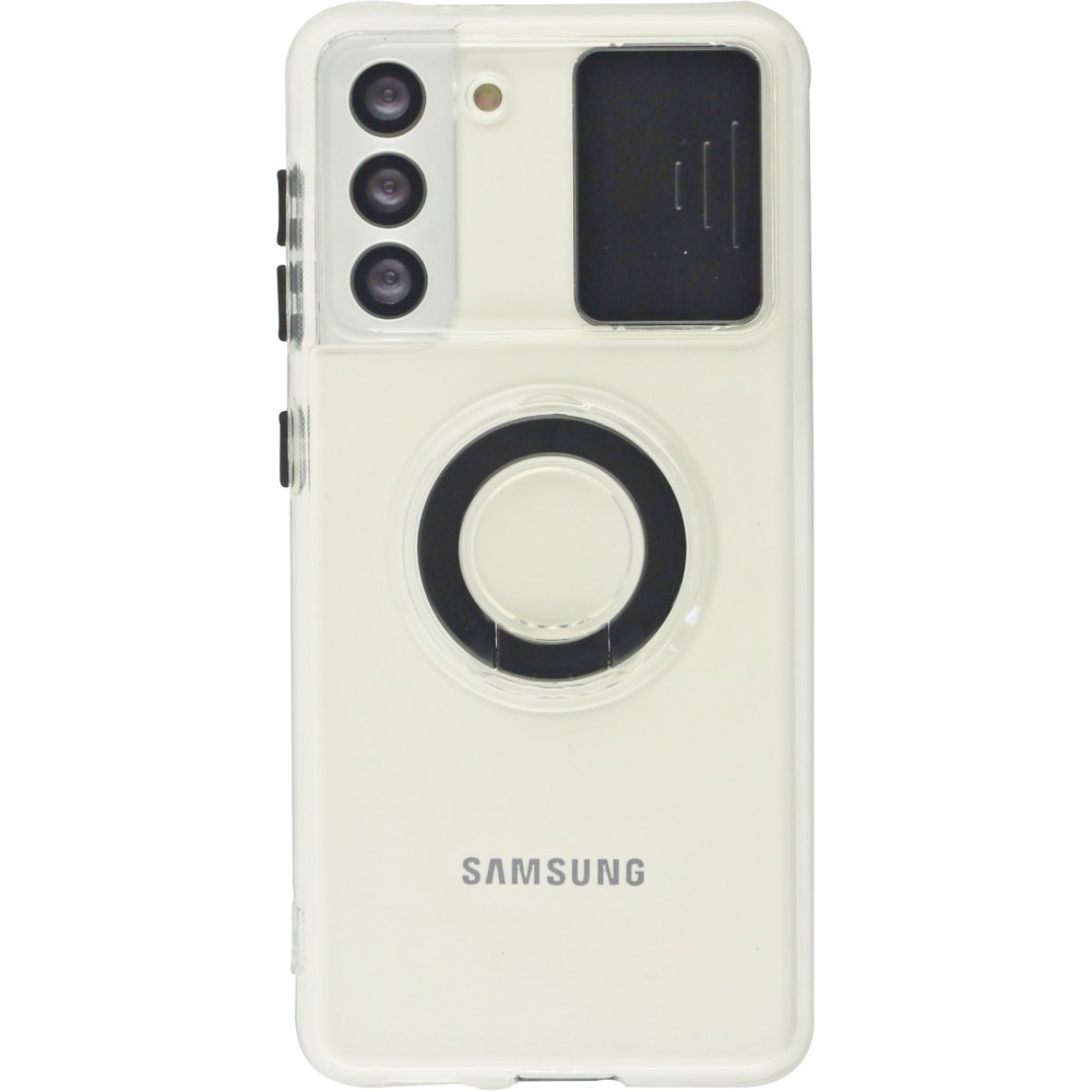Coque Samsung Galaxy S22+ - Caméra clapet avec anneau - Noir