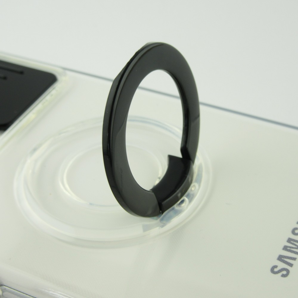 Hülle Samsung Galaxy S22 - mit Kamera-Slider und Ring - Schwarz