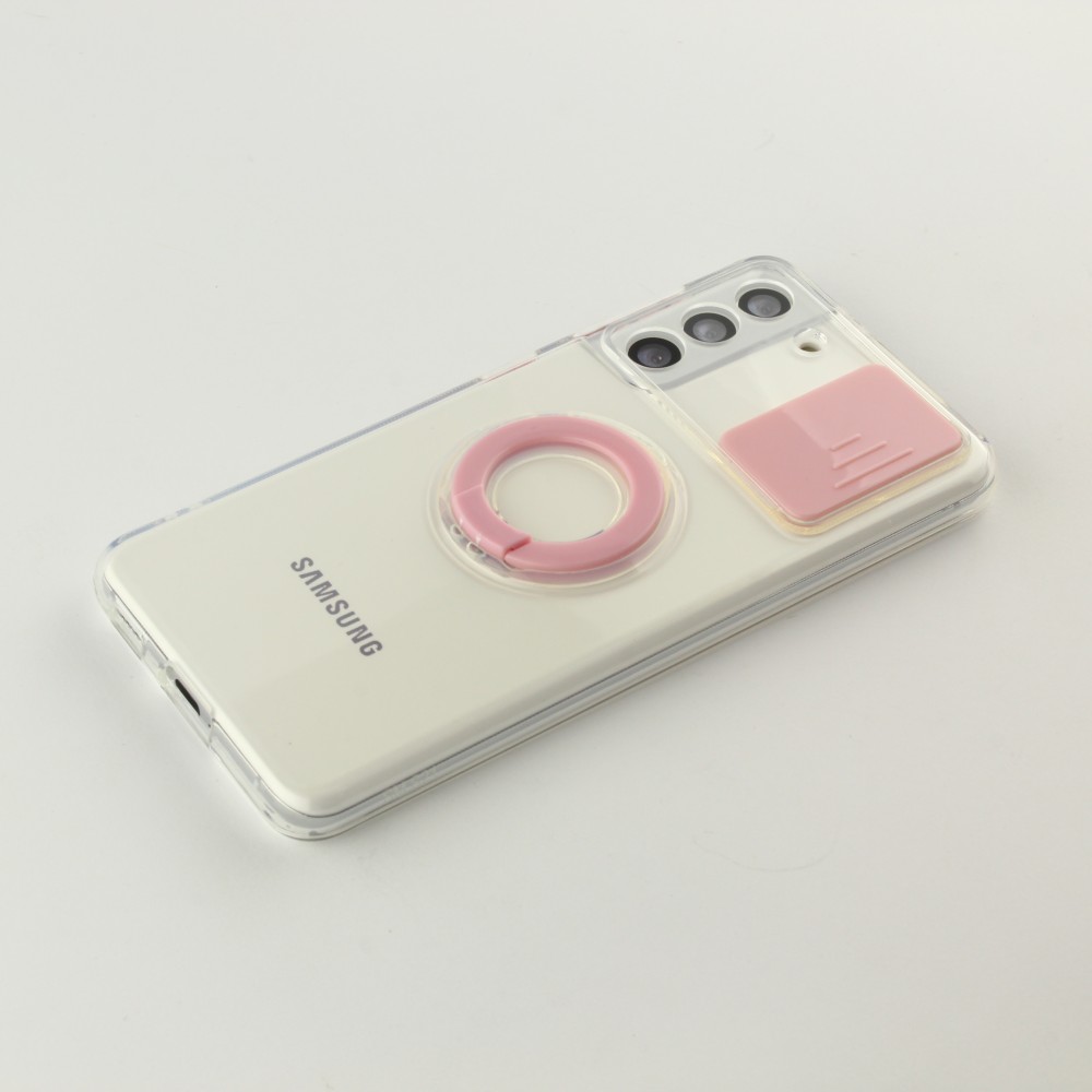 Coque Samsung Galaxy S23+ - Caméra clapet avec anneau - Rose