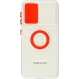 Hülle Samsung Galaxy S22+ - mit Kamera-Slider und Ring - Rot