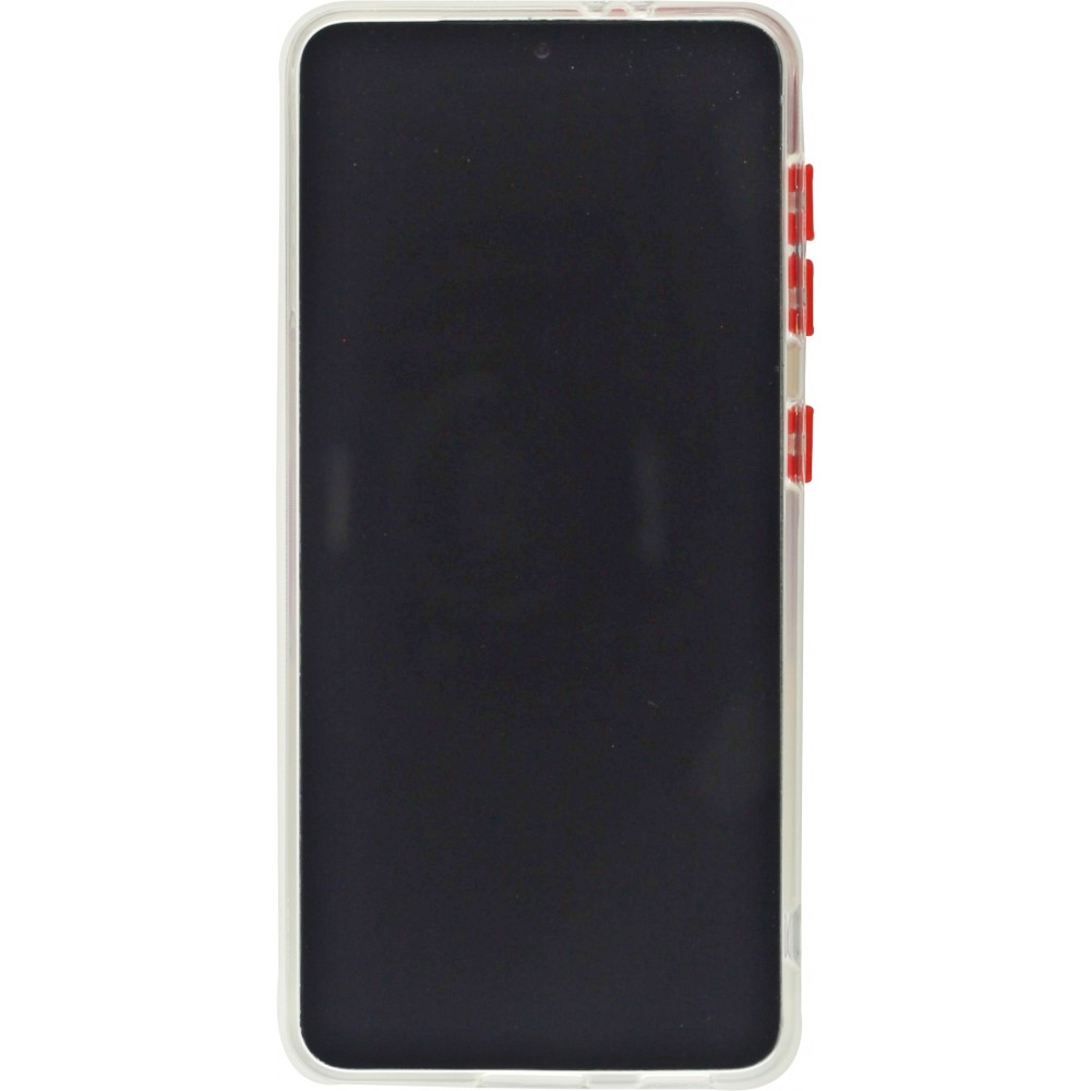 Coque Samsung Galaxy S21 FE 5G - Caméra clapet avec anneau - Rouge