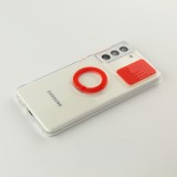 Hülle Samsung Galaxy S23 - mit Kamera-Slider und Ring - Rot