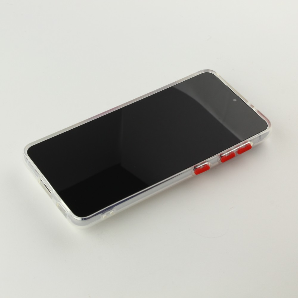 Hülle Samsung Galaxy S21 FE 5G - mit Kamera-Slider und Ring - Rot