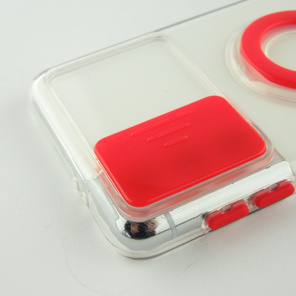 Hülle Samsung Galaxy S22+ - mit Kamera-Slider und Ring - Rot
