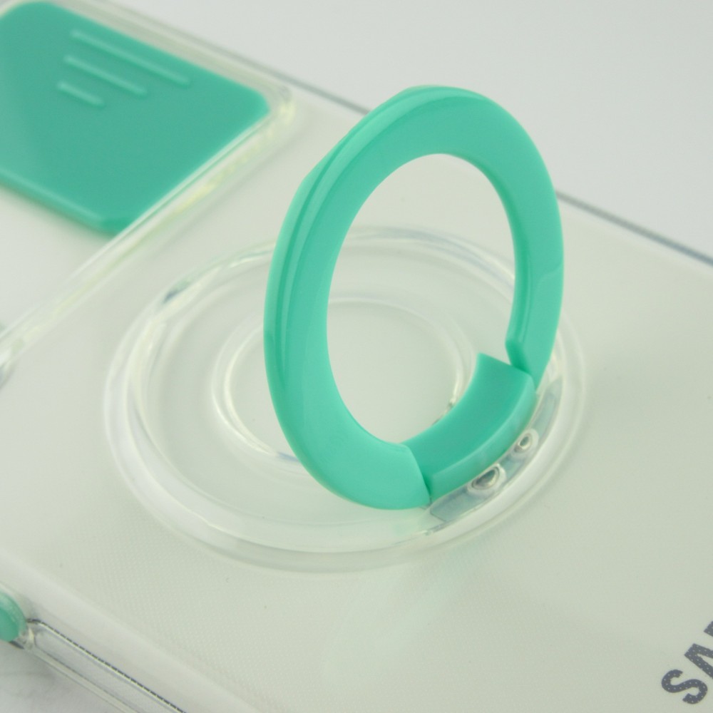 Coque Samsung Galaxy S23 - Caméra clapet avec anneau - Turquoise