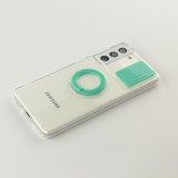 Coque Samsung Galaxy S23 - Caméra clapet avec anneau - Turquoise