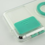 Coque Samsung Galaxy S21 FE 5G - Caméra clapet avec anneau - Turquoise