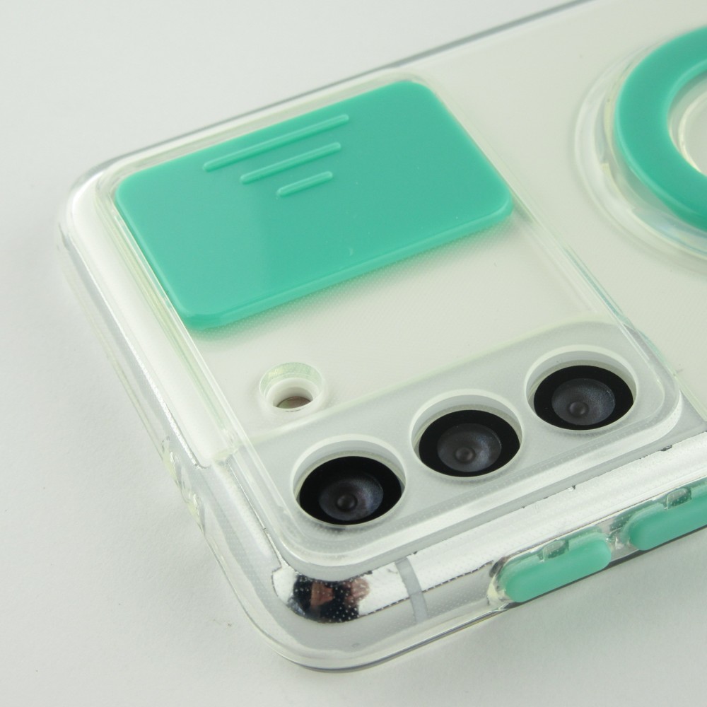 Coque Samsung Galaxy S23 - Caméra clapet avec anneau - Turquoise