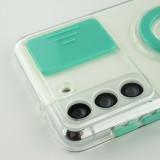 Coque Samsung Galaxy S23 - Caméra clapet avec anneau - Turquoise