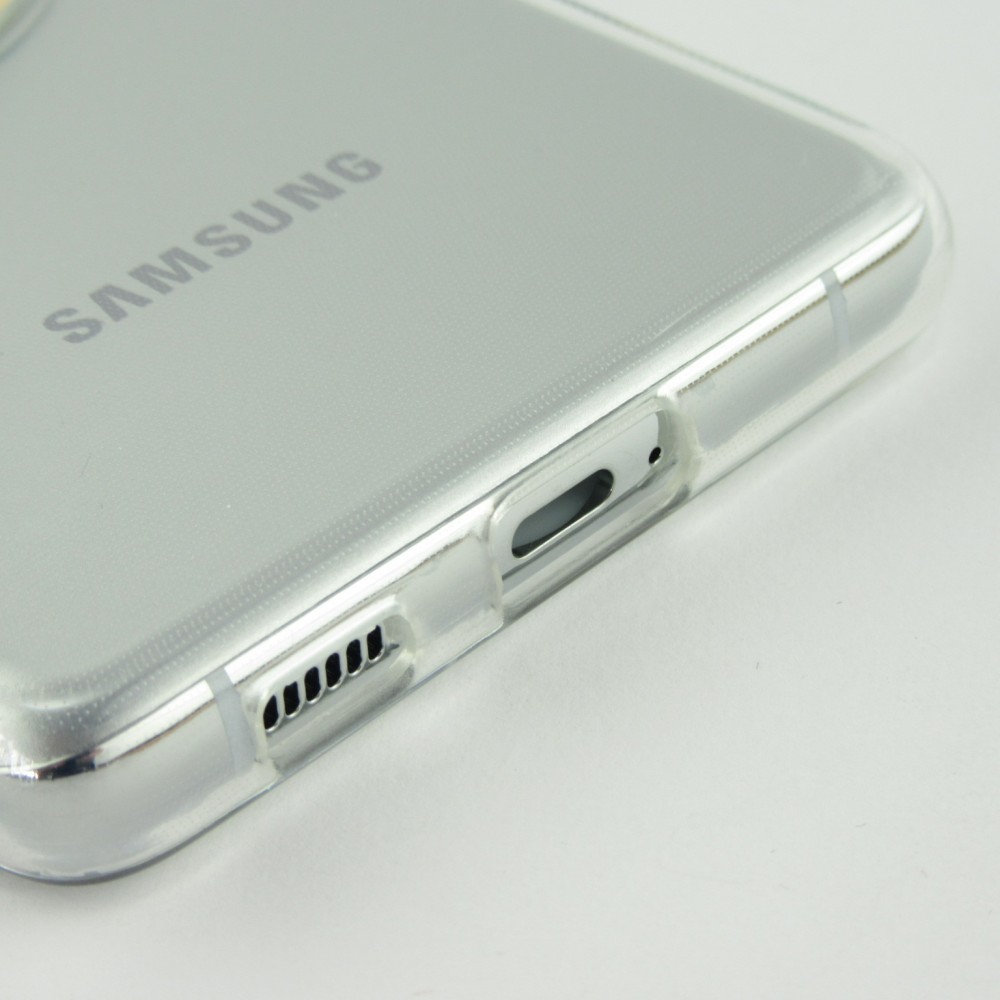Hülle Samsung Galaxy S21 FE 5G - mit Kamera-Slider und Ring - Türkis