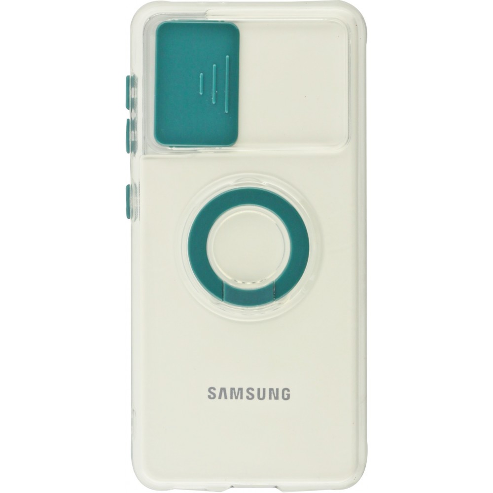 Hülle Samsung Galaxy S23+ - mit Kamera-Slider und Ring - Dunkelgrün