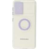 Coque Samsung Galaxy S21 FE 5G - Caméra clapet avec anneau - Violet
