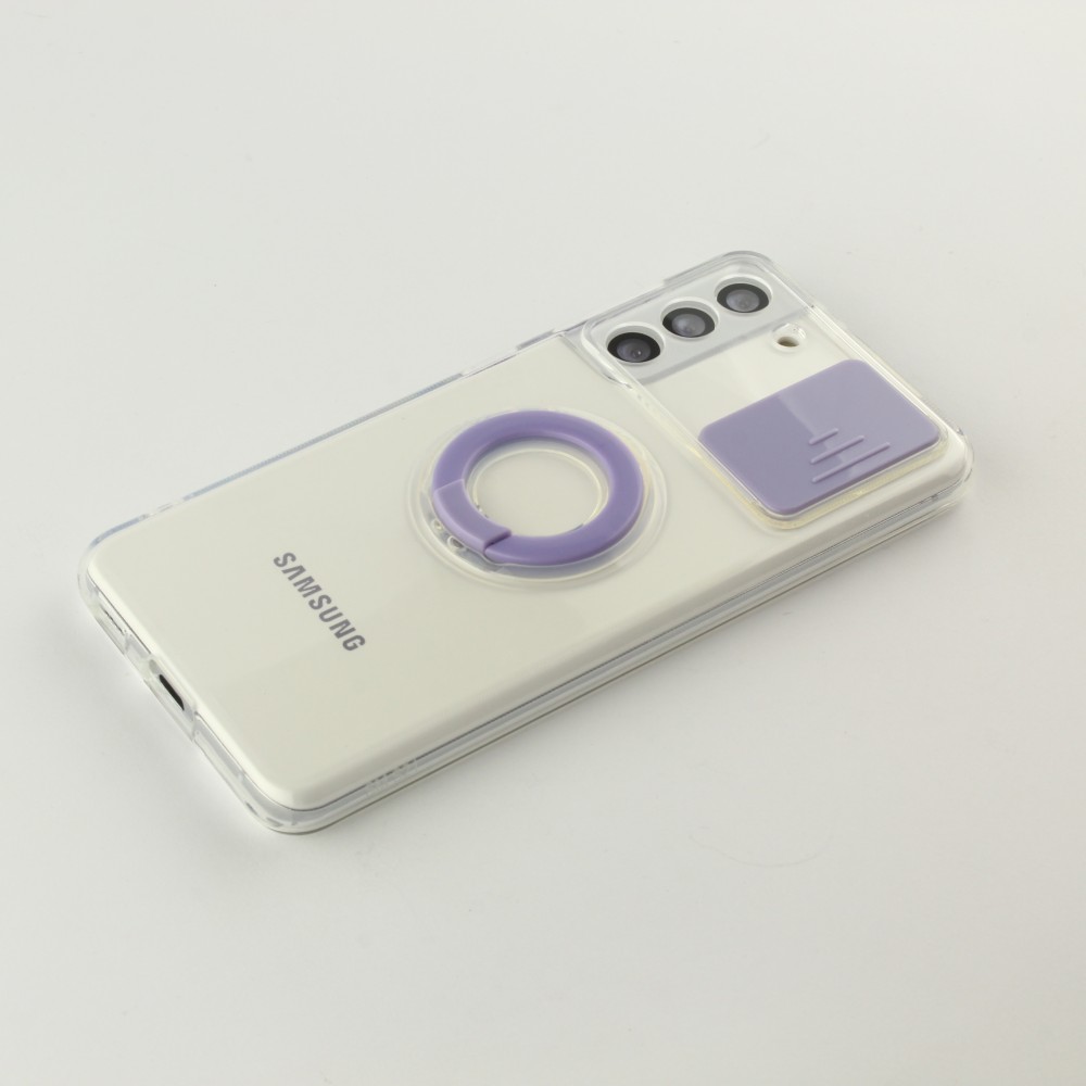 Hülle Samsung Galaxy S21+ 5G - mit Kamera-Slider und Ring - Violett