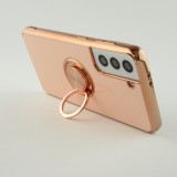 Coque Samsung Galaxy S20 FE - Gel Bronze avec anneau - Rose