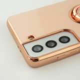 Hülle Samsung Galaxy S20 FE - Gummi Bronze mit Ring - Rosa