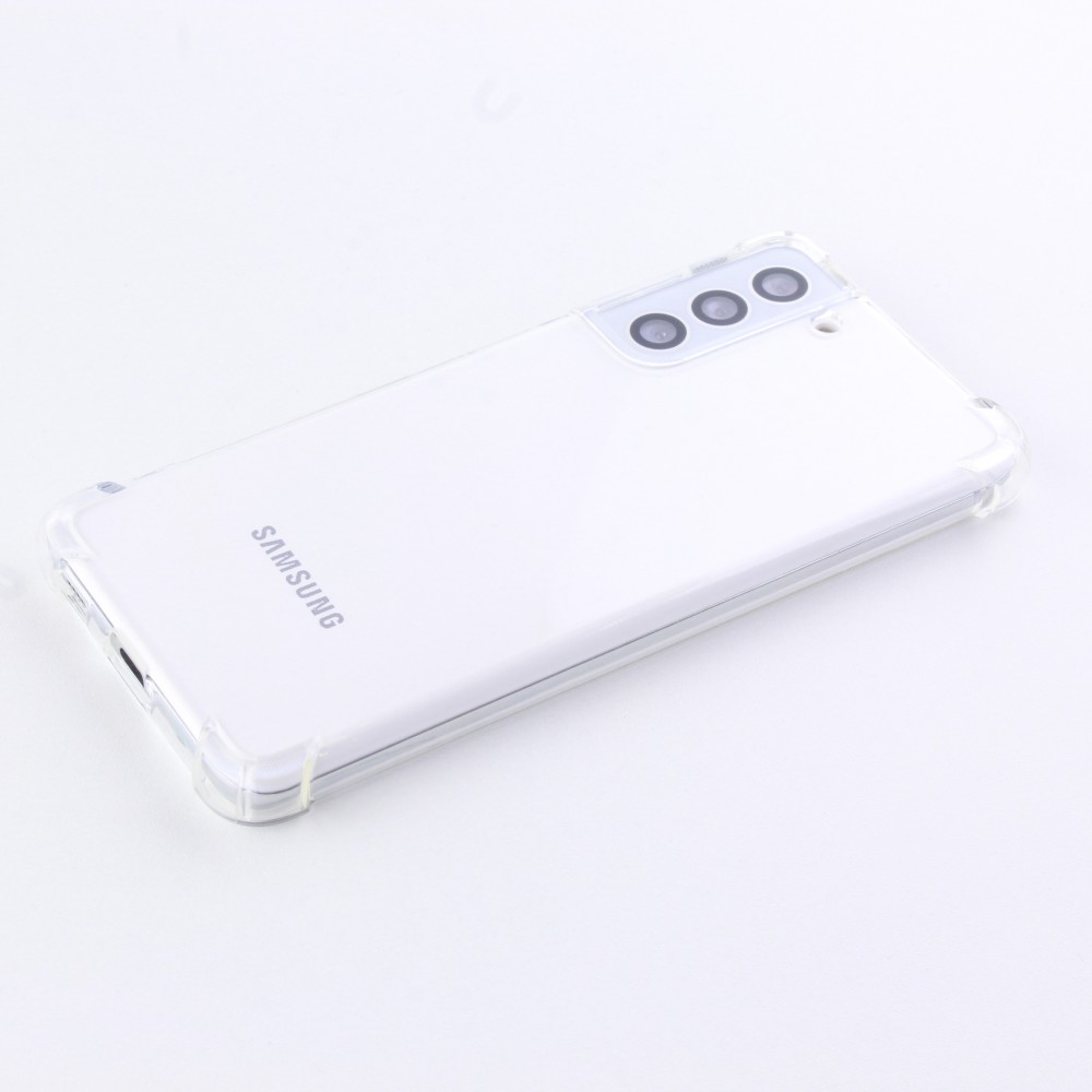 Coque Samsung Galaxy S21 5G - Gel Transparent Silicone Bumper anti-choc avec protections pour coins