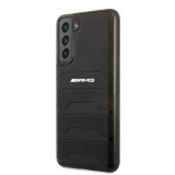 Galaxy S21 FE 5G Case Hülle - AMG perforiertes Echtleder - Schwarz