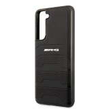 Coque Samsung Galaxy S21 FE 5G - AMG cuir véritable perforé - Noir