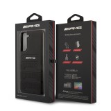 Coque Samsung Galaxy S21 FE 5G - AMG cuir véritable perforé - Noir