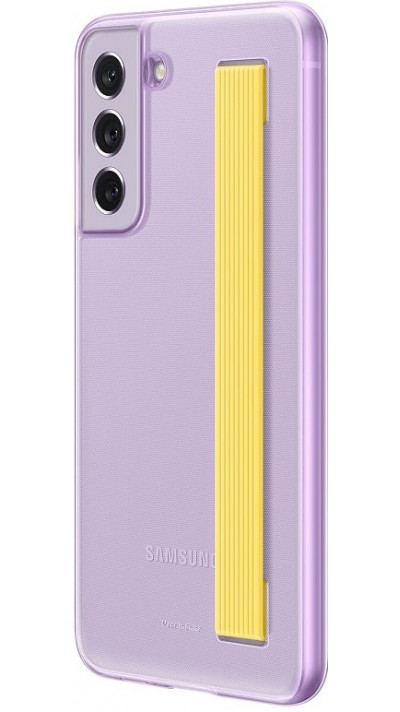Coque Samsung Galaxy S21 FE 5G - Samsung plastique fin avec attache élastique grip - Violet