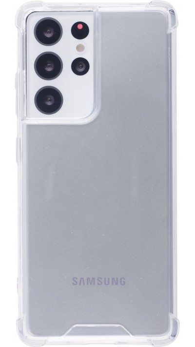 Coque Samsung Galaxy S23 Ultra - Bumper Glass Hybrid TPU silicone anti-choc - Transparent