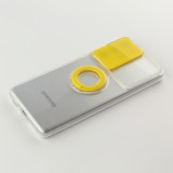 Coque Samsung Galaxy S22 Ultra - Caméra clapet avec anneau jaune