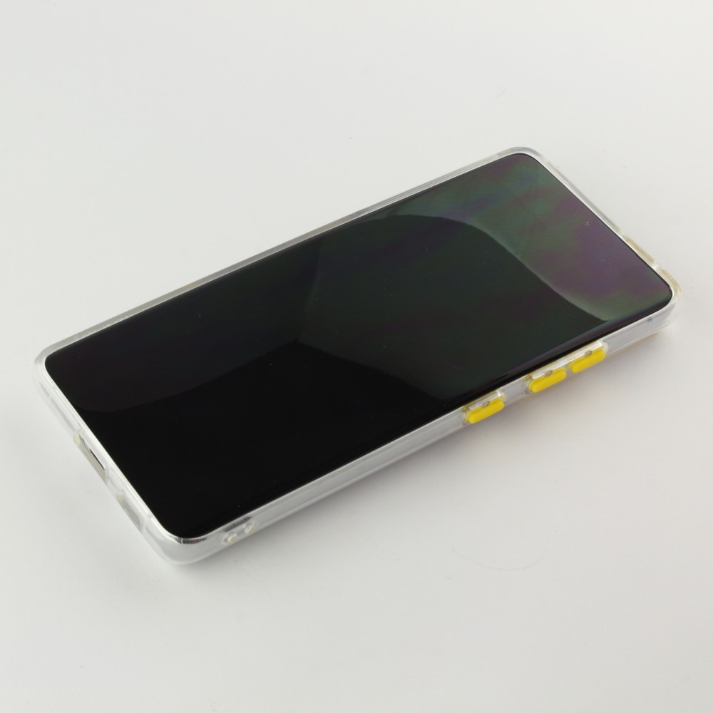 Hülle Samsung Galaxy S22 Ultra - mit Kamera-Slider und Ring - Gelb