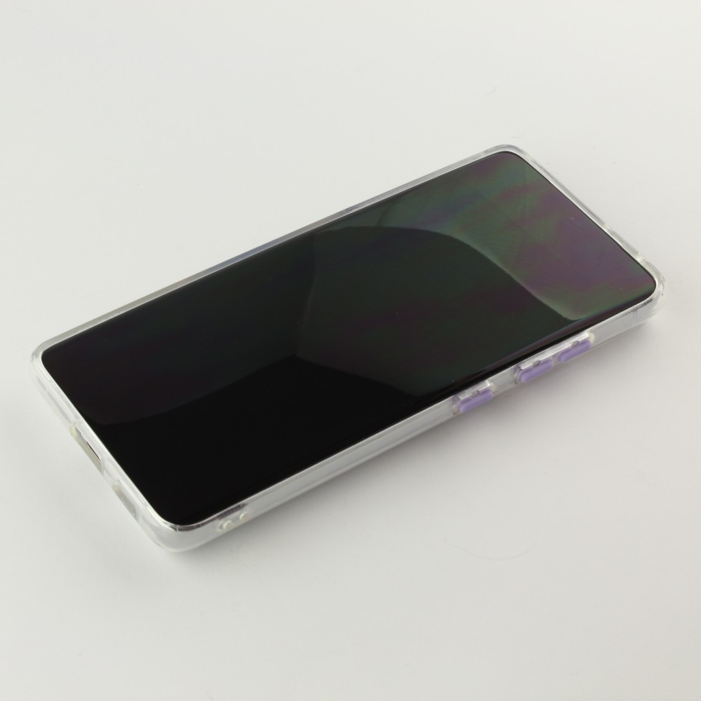 Hülle Samsung Galaxy S22 Ultra - mit Kamera-Slider und Ring - Violett