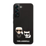 Samsung Galaxy S22+ Case Hülle - Karl Lagerfeld und Choupette Soft-Touch-Silikon - Schwarz