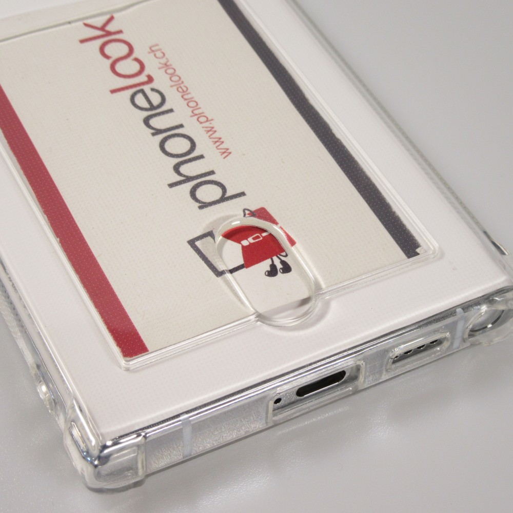 Samsung Galaxy S25 Ultra Case Hülle - Gummi Bumper Kartenhalter - Transparent