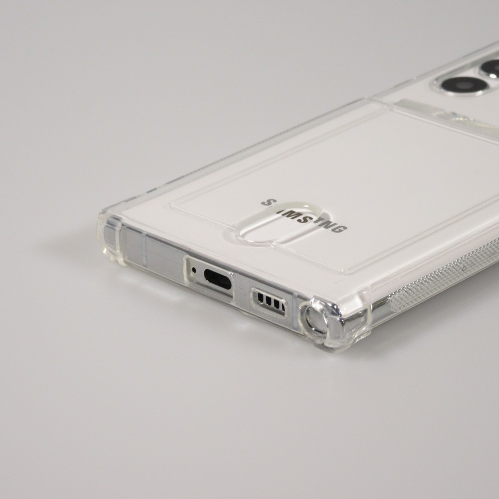 Coque Samsung Galaxy S24 Ultra - Gel Bumper Porte-carte - Transparent