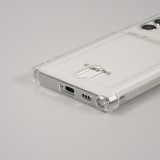 Samsung Galaxy S24 Ultra Case Hülle - Gummi Bumper Kartenhalter - Transparent