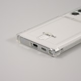 Samsung Galaxy S25 Ultra Case Hülle - Gummi Bumper Kartenhalter - Transparent