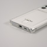 Samsung Galaxy S23 Ultra Case Hülle - Gummi Bumper Kartenhalter - Transparent