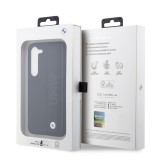 Coque Samsung Galaxy S23+ - BMW Signature Collection avec bandeau en cuir véritable et logo métallique - Noir