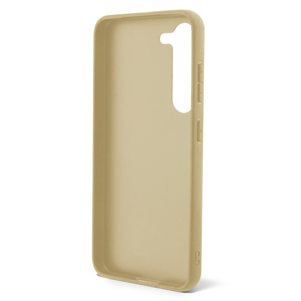 Samsung Galaxy S23+ Case Hülle - Guess Gold Glitter mit goldenem Metalllogo - Gold