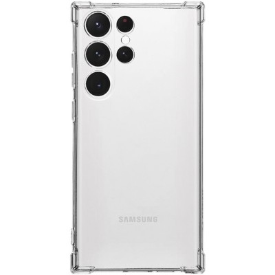 Coque Samsung Galaxy S24 Ultra - Gel Transparent Silicone Bumper anti-choc avec protections de coins et caméra