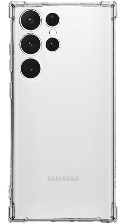 Coque Samsung Galaxy S23 Ultra - Gel Transparent Silicone Bumper anti-choc avec protections de coins et caméra