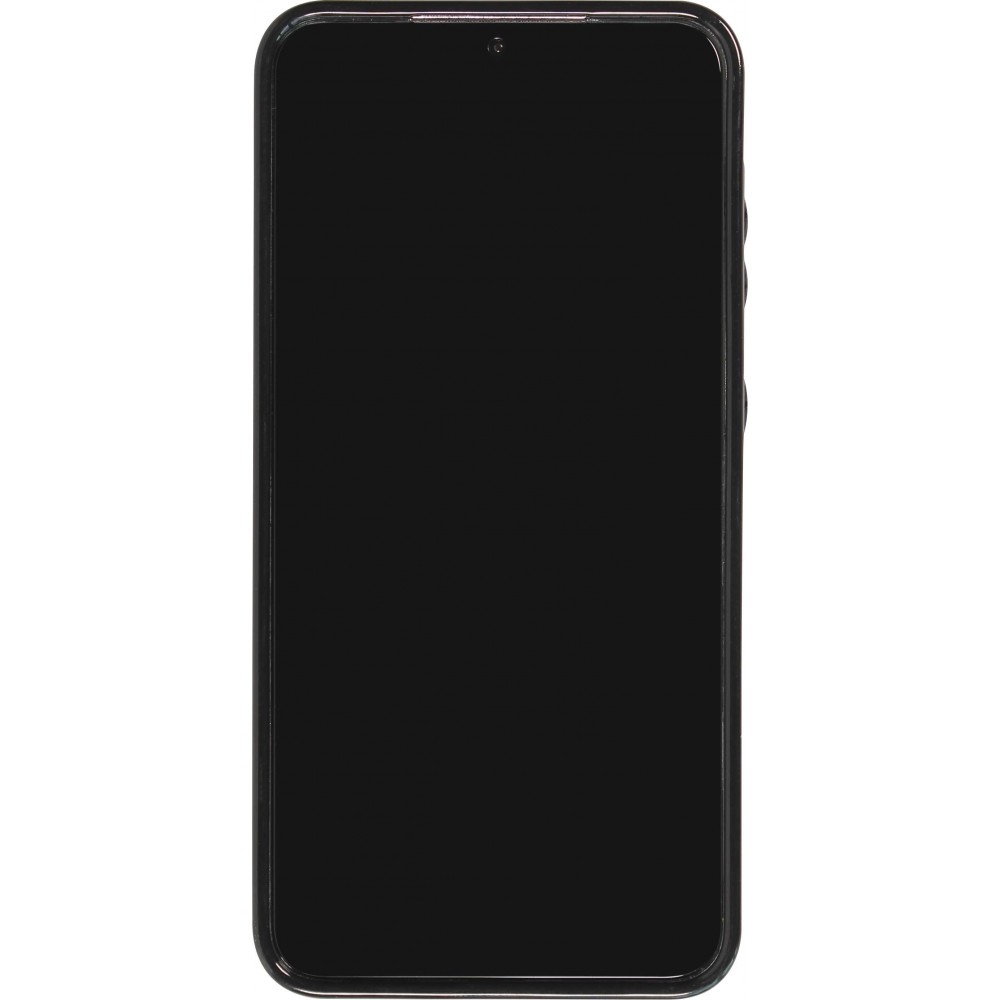 Galaxy S24+ Case H&uuml;lle - Silikon case mit Kunstleder Oberfl&auml;che und aufklappbarem Portemonnaie - Rosa