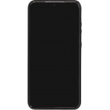 Galaxy S24+ Case H&uuml;lle - Silikon case mit Kunstleder Oberfl&auml;che und aufklappbarem Portemonnaie - Rosa