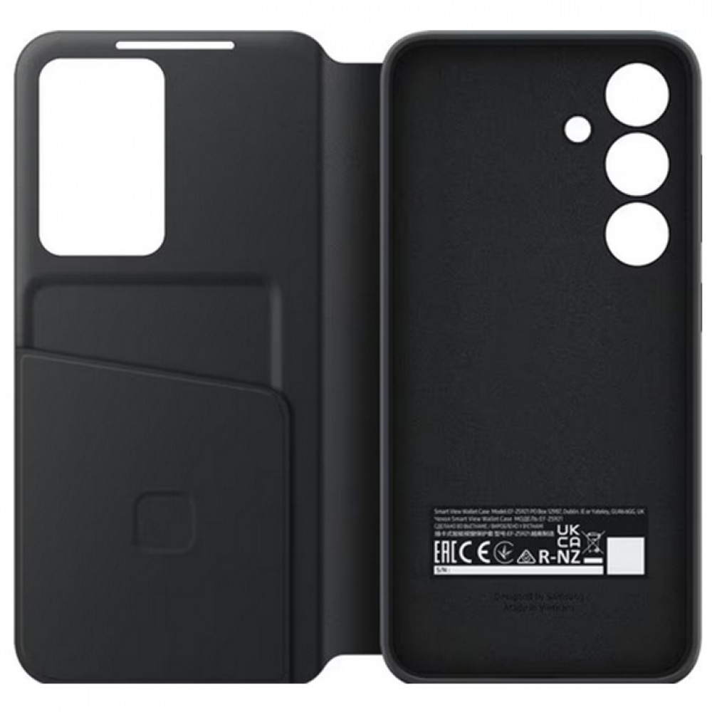 Galaxy S24+ Case Hülle - Smart View Wallet Case - Schwarz
