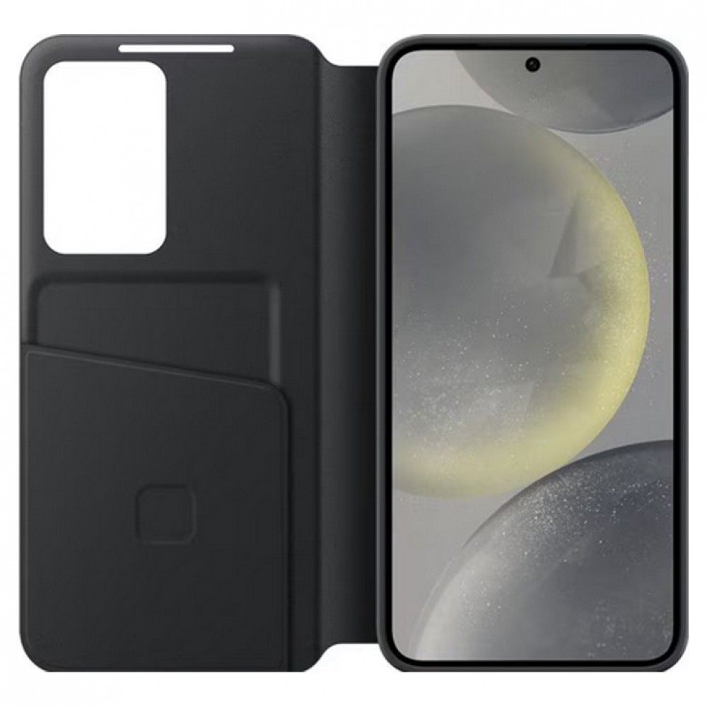 Galaxy S24+ Case Hülle - Smart View Wallet Case - Schwarz