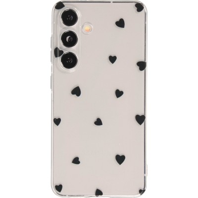 Samsung Galaxy S24 Case Hülle - Gummi kleines Herz - Schwarz