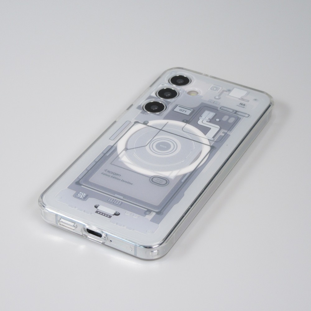 Galaxy S24 Case Hülle - Gummi Silikon Machine Armor Galaxy Edition ZeroOne - Hellblau