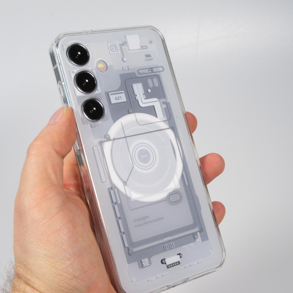 Galaxy S24 Case Hülle - Gummi Silikon Machine Armor Galaxy Edition ZeroOne - Hellblau