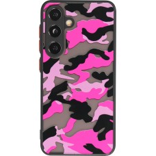 Coque Samsung Galaxy S24 - Semi Transparent blurry Design Camouglage - Violet