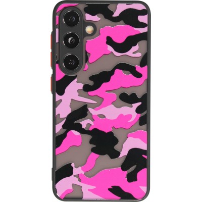 Coque Samsung Galaxy S24 - Semi Transparent blurry Design Camouglage - Violet